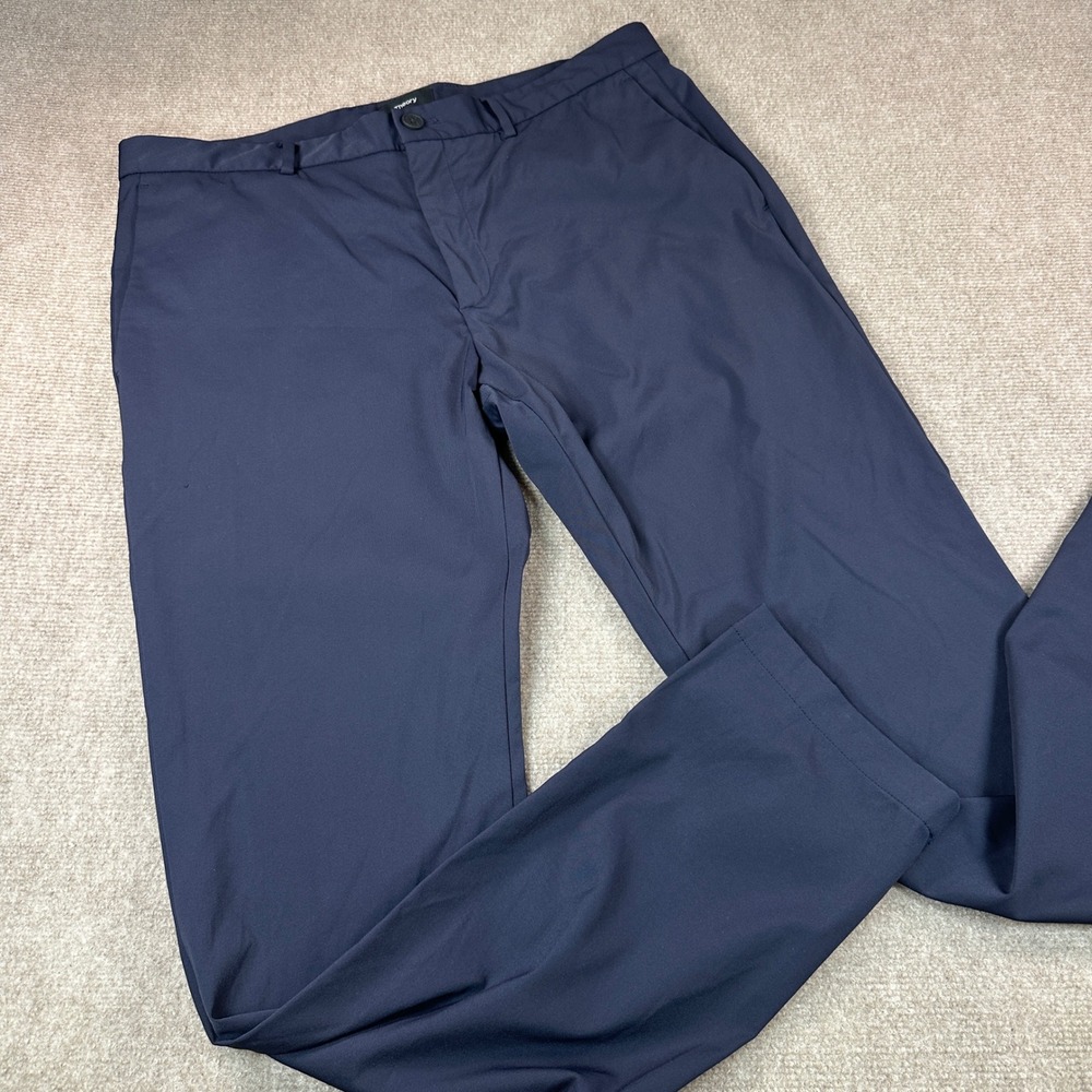 Theory Zaine Neoteric Navy Blue Slim Straight Pants Mens 36 7188
